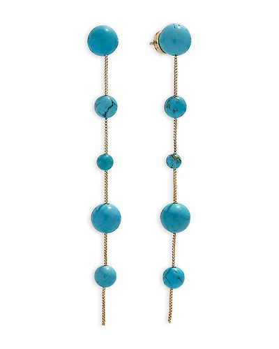 Baublebar Madeline Bead & Box Chain Linear Drop Earrings
