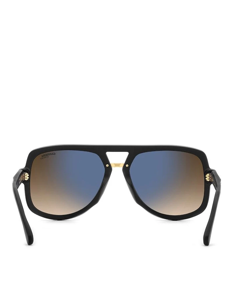 Victory Square Double Bridge Sunglasses, 59mm