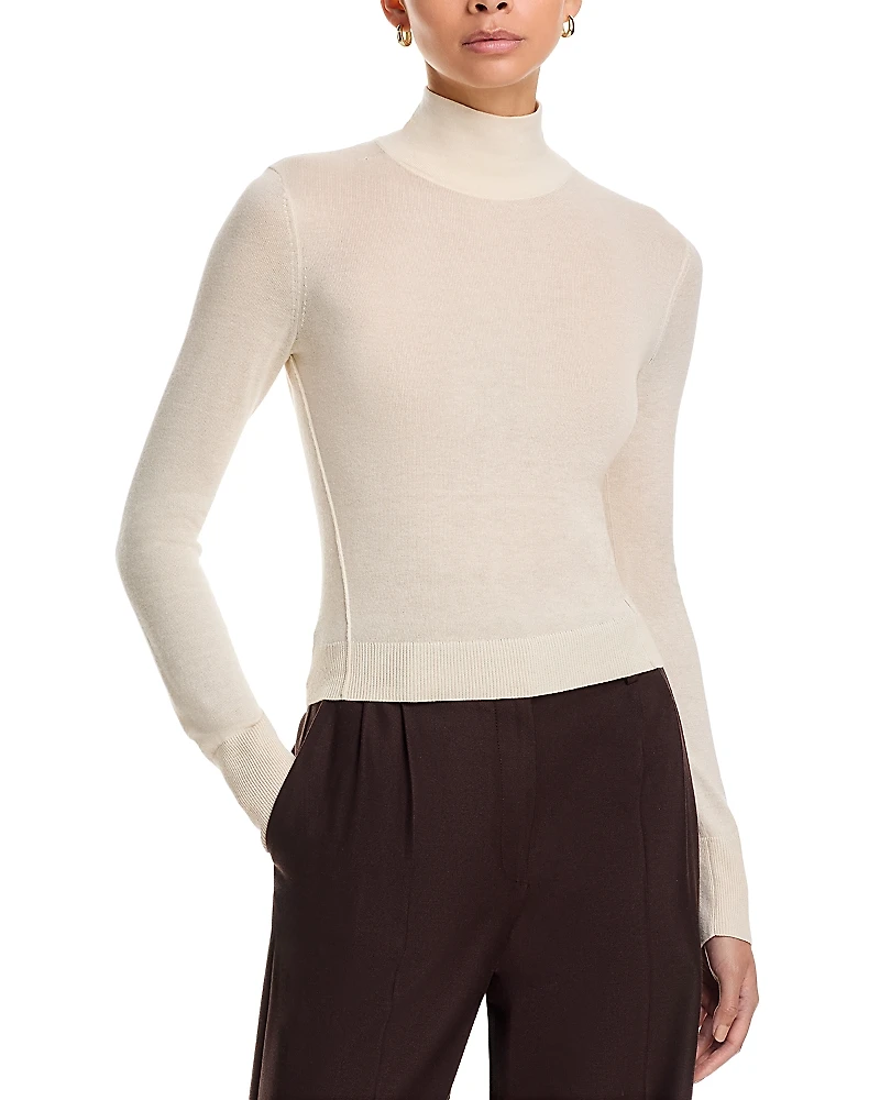 Frame Slim Turtleneck Wool Sweater