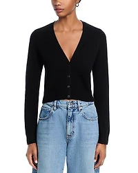 Aqua 100% Cashmere V Neck Cardigan - Exclusive