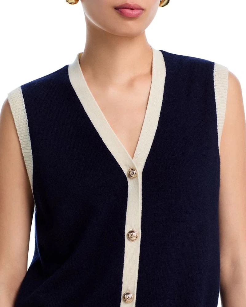 Cashmere V Neck Sweater Vest - Exclusive