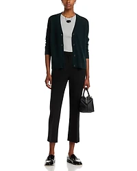 Grandmother Cashmere V Neck Cardigan Sweater - Exclusive