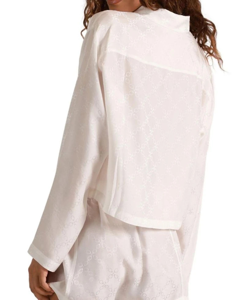 Handcuff Jacquard Cropped LS Shirt