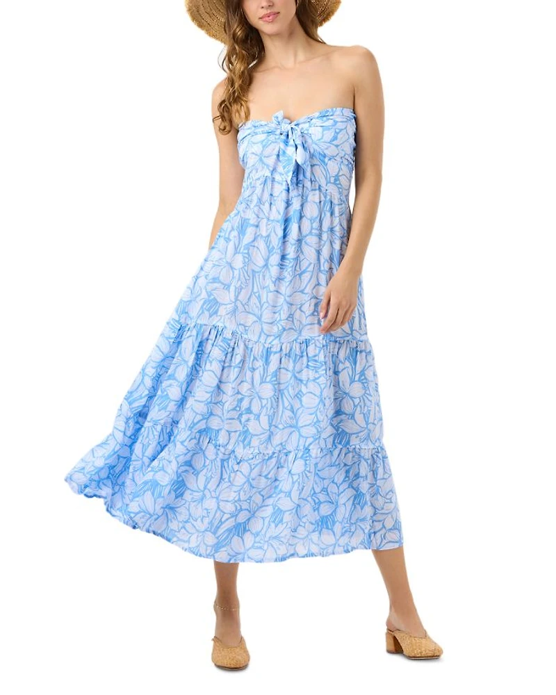 Lei Strapless Tiered Dress