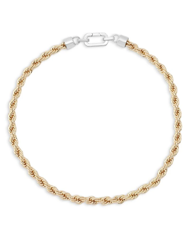 Statement Rope Chain Collar Necklace, 21"