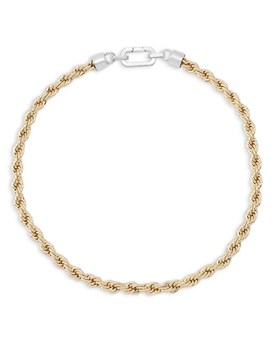 Statement Rope Chain Collar Necklace, 21"