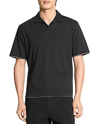 Theory Double Layered Johnny Collar Polo Shirt