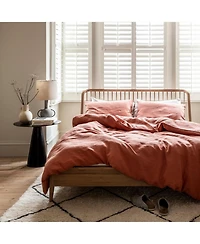 Plain Linen Fitted Sheet, Twin