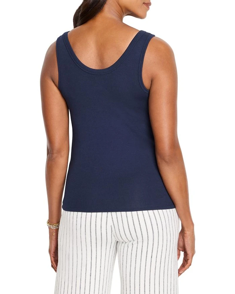 Shimmer Trimmed Tank Top