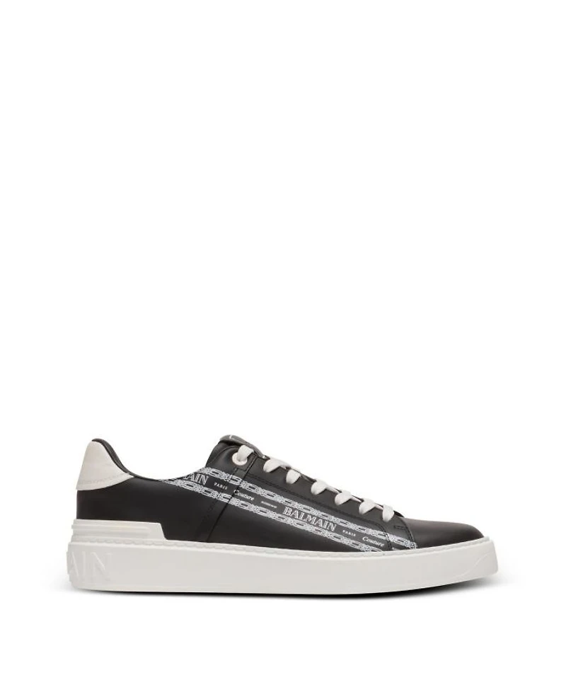 Men's B-Court Printed Calfskin Trainers Sneakers