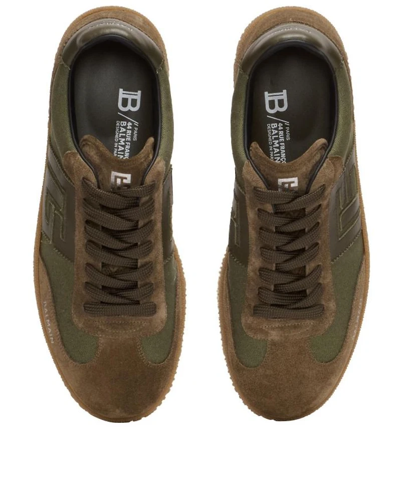 Men's Leather and Canvas Swan Trainers