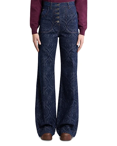 Etro Paisley Bootcut Jeans