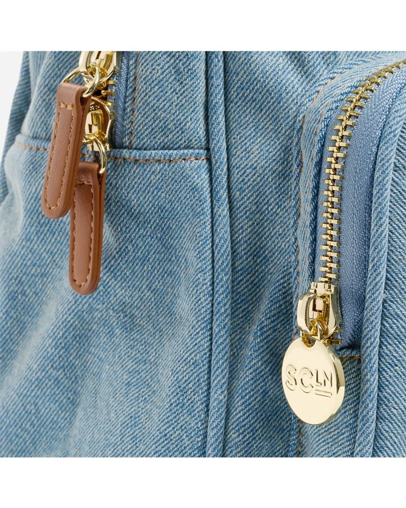 Mini Denim Backpack