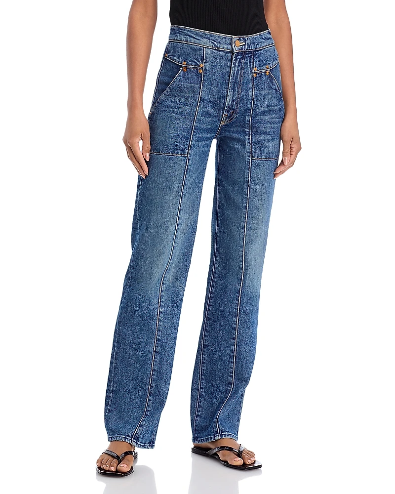 Mother The Riveting Rambler Zip Sneak Jeans