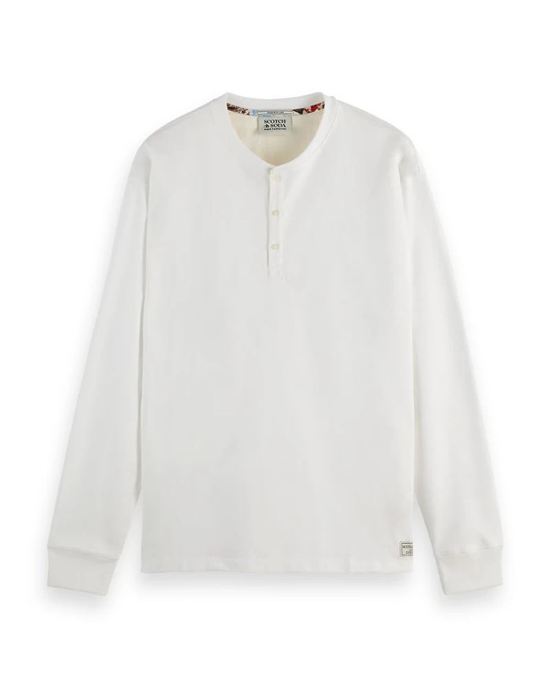 Slub Relaxed Fit Henley Tee