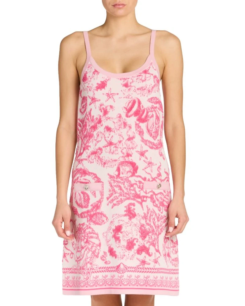 Underwater Barocco Slip Dress