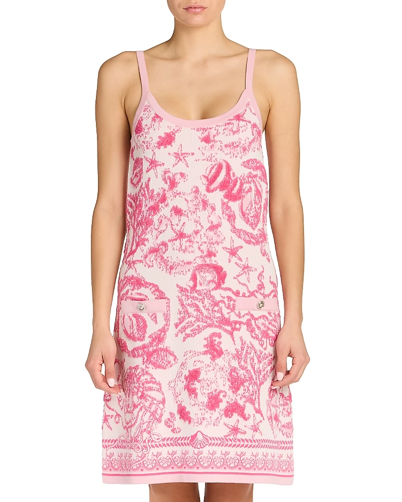Versace Underwater Barocco Slip Dress