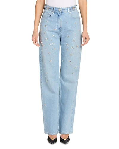 Embroidery Stone Jeans Light Blue
