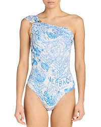 Versace Barocco Safety Pin One Piece Swimsuit