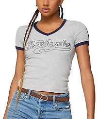 Edikted Los Angeles Contrast T Shirt