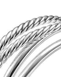 Bold Crossover Multi Row Cuff Bracelet Sterling Silver, 24.4mm
