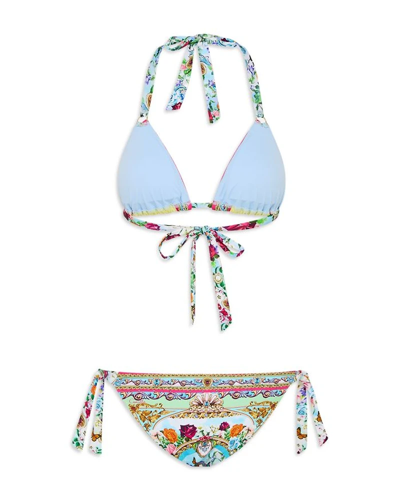 Triangle Bikini Top & Side Tie Bottom Set