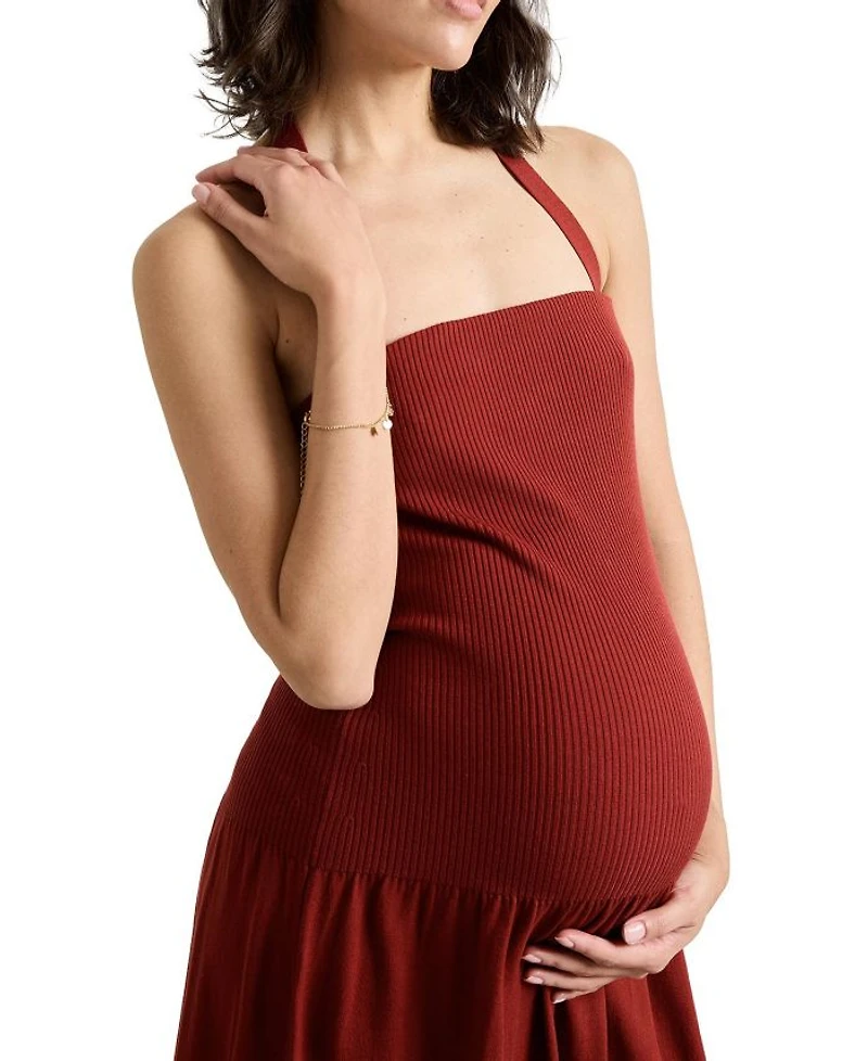 The Fiona Maternity Strapless Knit Dress