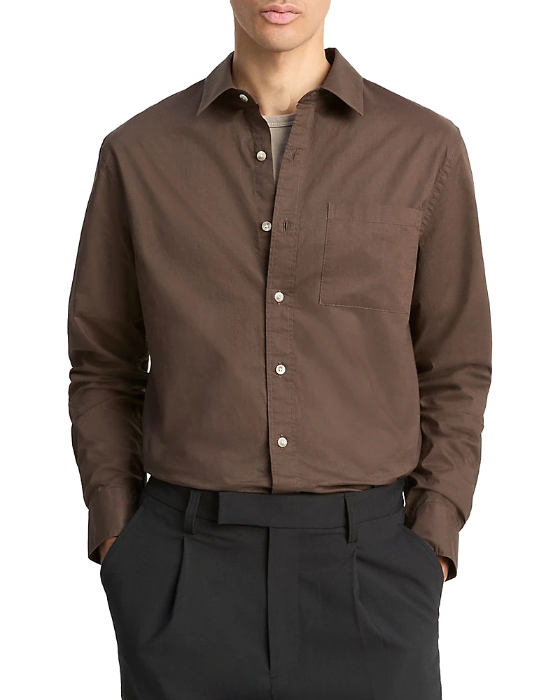 Vince Poplin Button Front Shirt