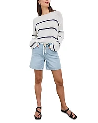 Evangeline Stripe Boat Neck Sweater