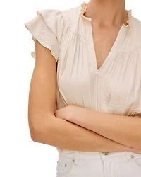 Calista Double Flutter Sleeve Top