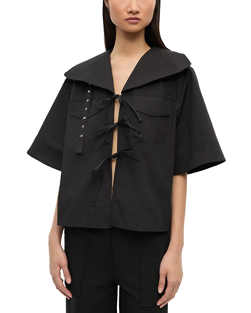 Ganni Stretch Cotton Blouse