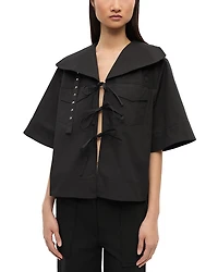 Ganni Stretch Cotton Blouse