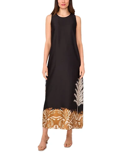 Border Print Maxi Dress
