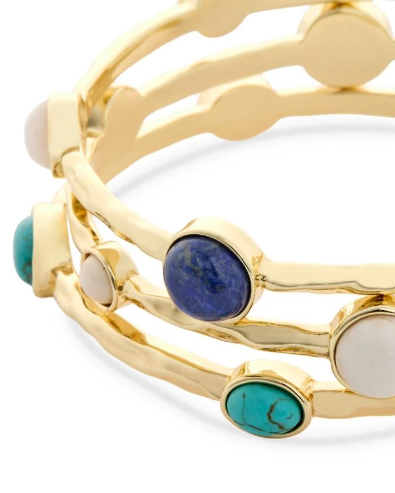 Stone Bangle Set - Exclusive