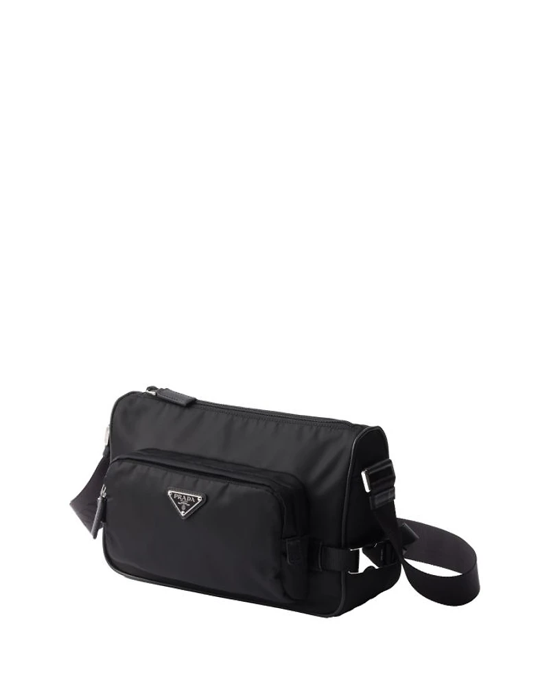 Re-Nylon and Saffiano Leather Shoulder Bag