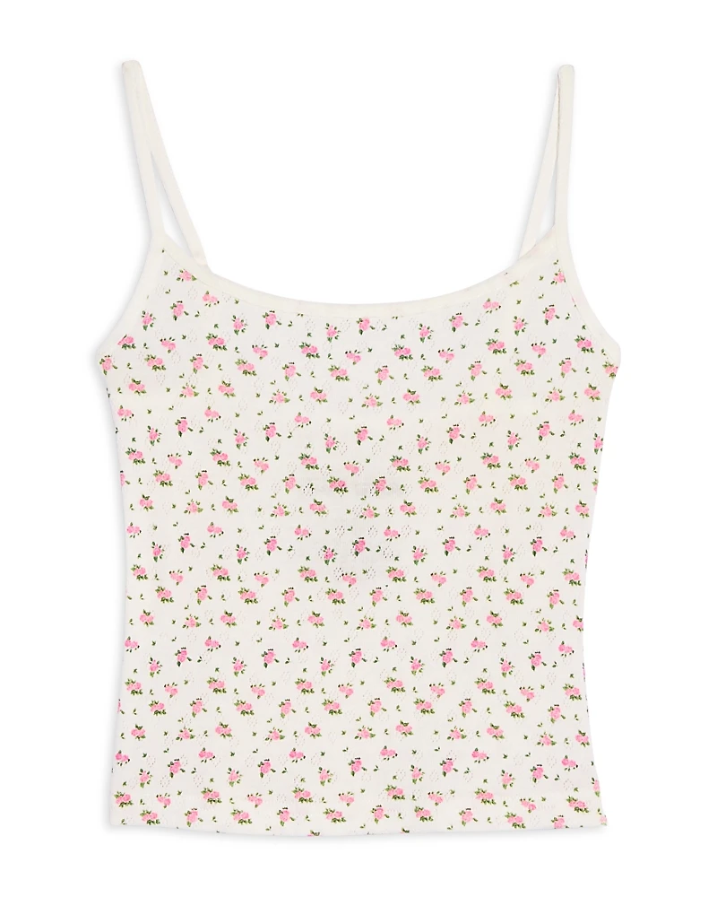 KatieJnyc Girls' Tween Marina Pointelle Cami - Big Kid