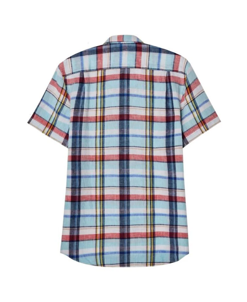 Morgan Plaid Linen Short Sleeve Shirt