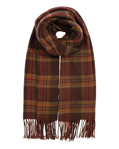 Wool & Cashmere Plaid Scarf
