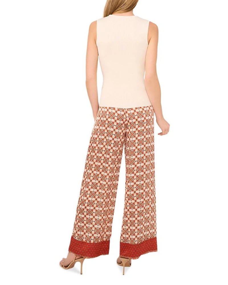 V Neck Sleeveless Rib Knit Top