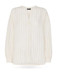 Stripe Long Sleeve Blouse