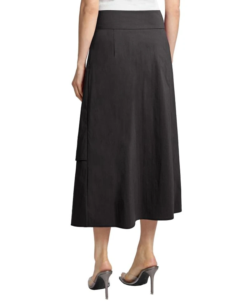 DEB Multi-Panel Asymmetric Midi Skirt Stretch Cotton Blend