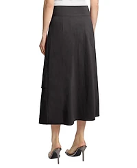 DEB Multi-Panel Asymmetric Midi Skirt Stretch Cotton Blend