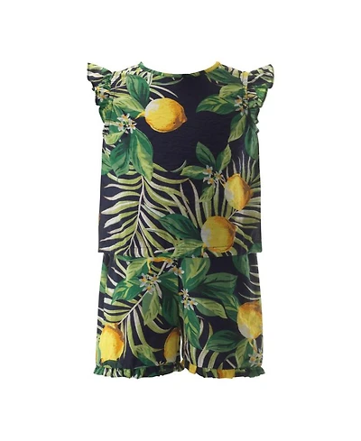 Girls' Lemon Boxy Top and Shorts Ruffle Set - Little Kid, Big Kid