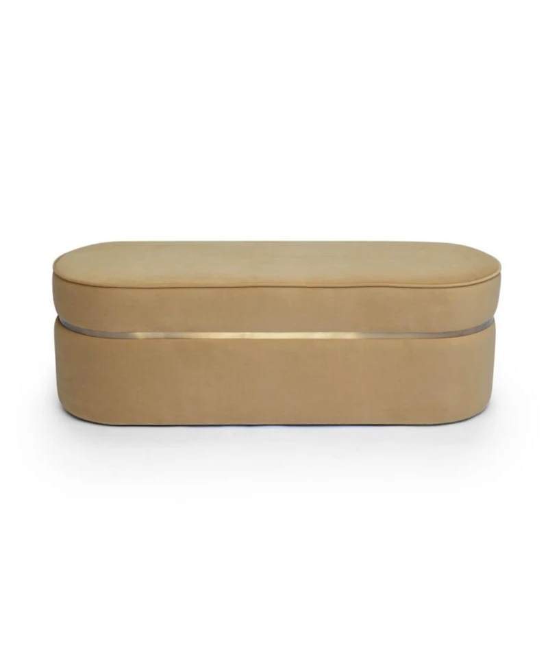 Pomp Honey Velvet Bench
