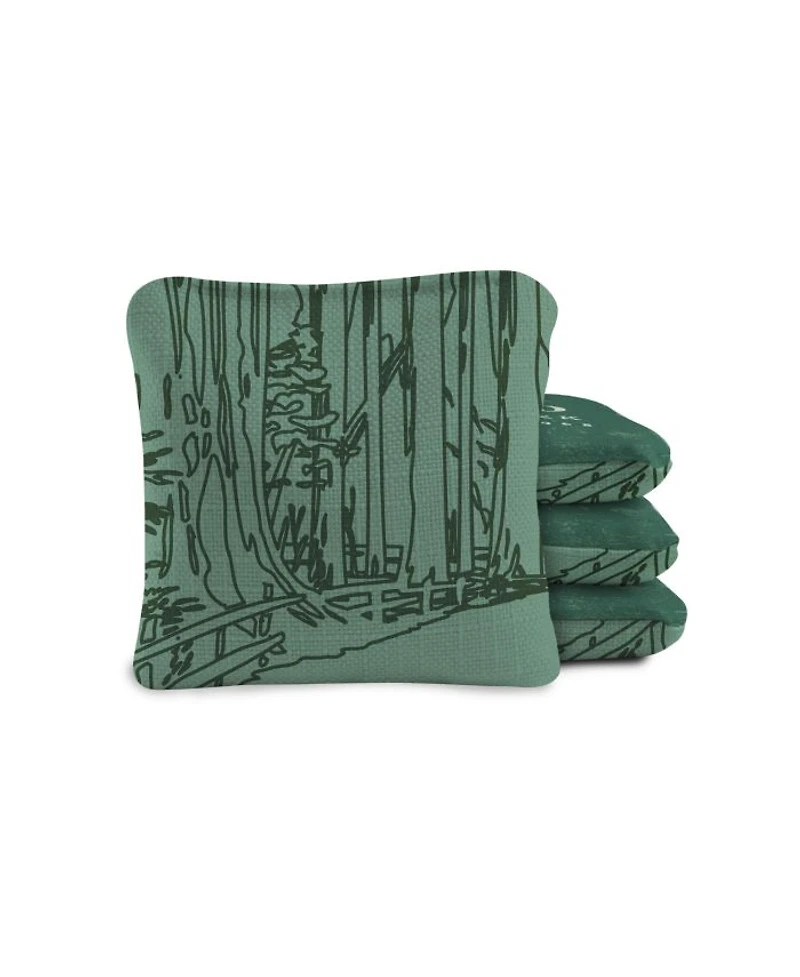 4x4 Redwood National Park Durasuede + Turbo Polyglide Pilot Versacraft Cornhole Bags