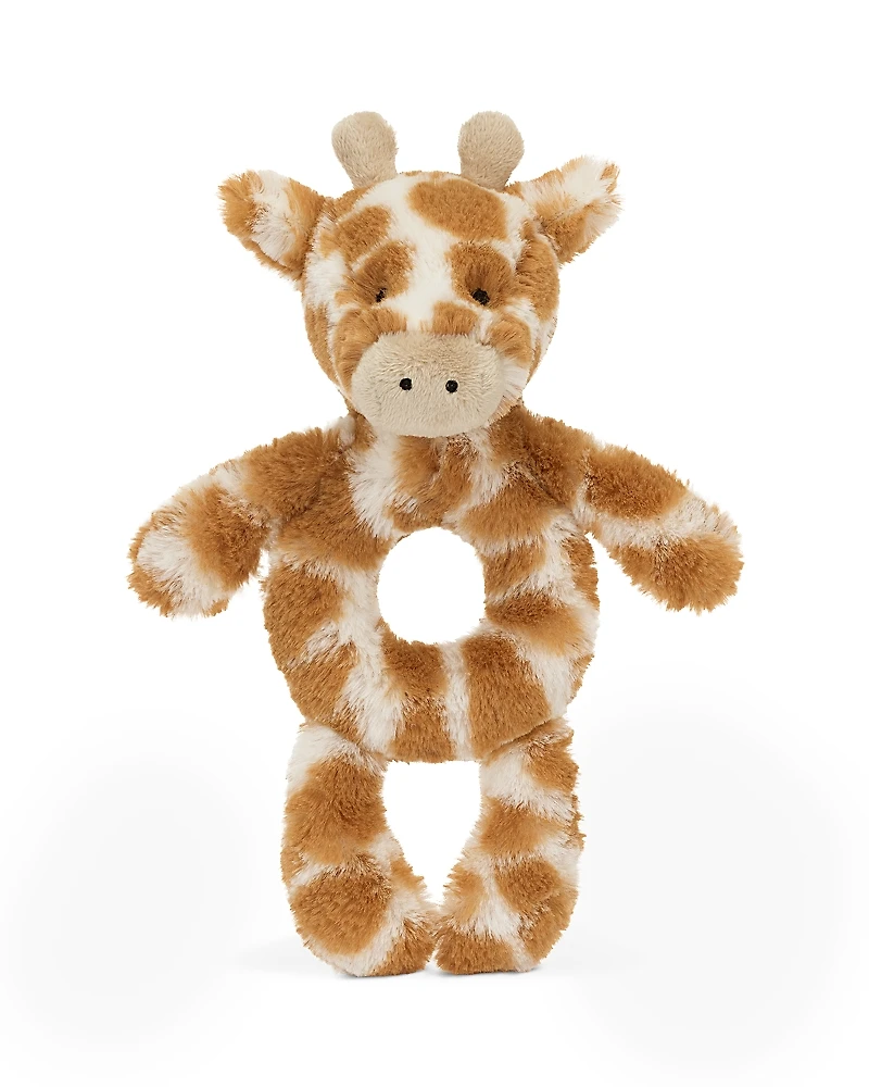 Jellycat Bashful Giraffe Plush Ring Rattle - Ages 0+