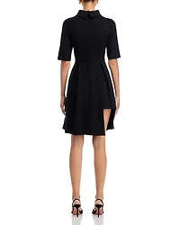 Pleated Stretch Ponte Dress