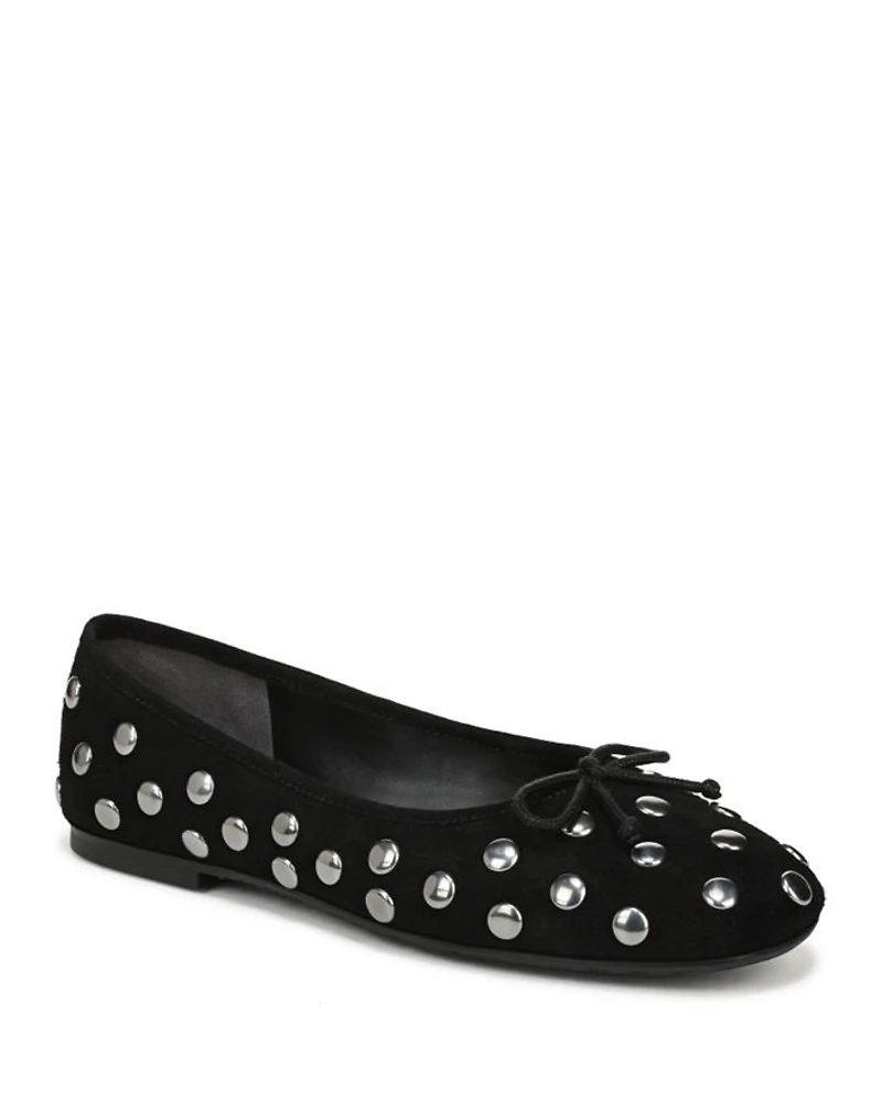 Women's Alie Stud Leather Ballet Flats