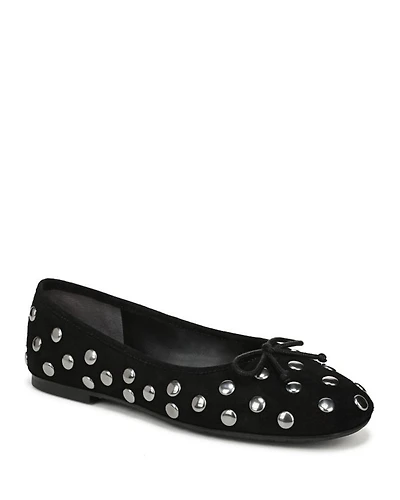Women's Alie Stud Leather Ballet Flats
