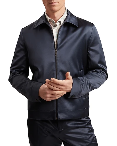 Ted Baker Fluidj High Shine Regular Fit Harrington Jacket